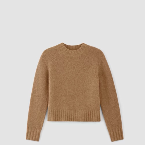 Everlane Sweaters - EVERLANE The Alpaca Cropped Crewneck Sweater Wheat / Lightest Taupe